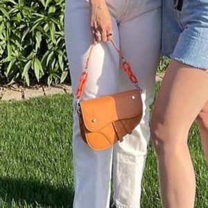 Orange Sadle Bag (crossbody and shoulder)